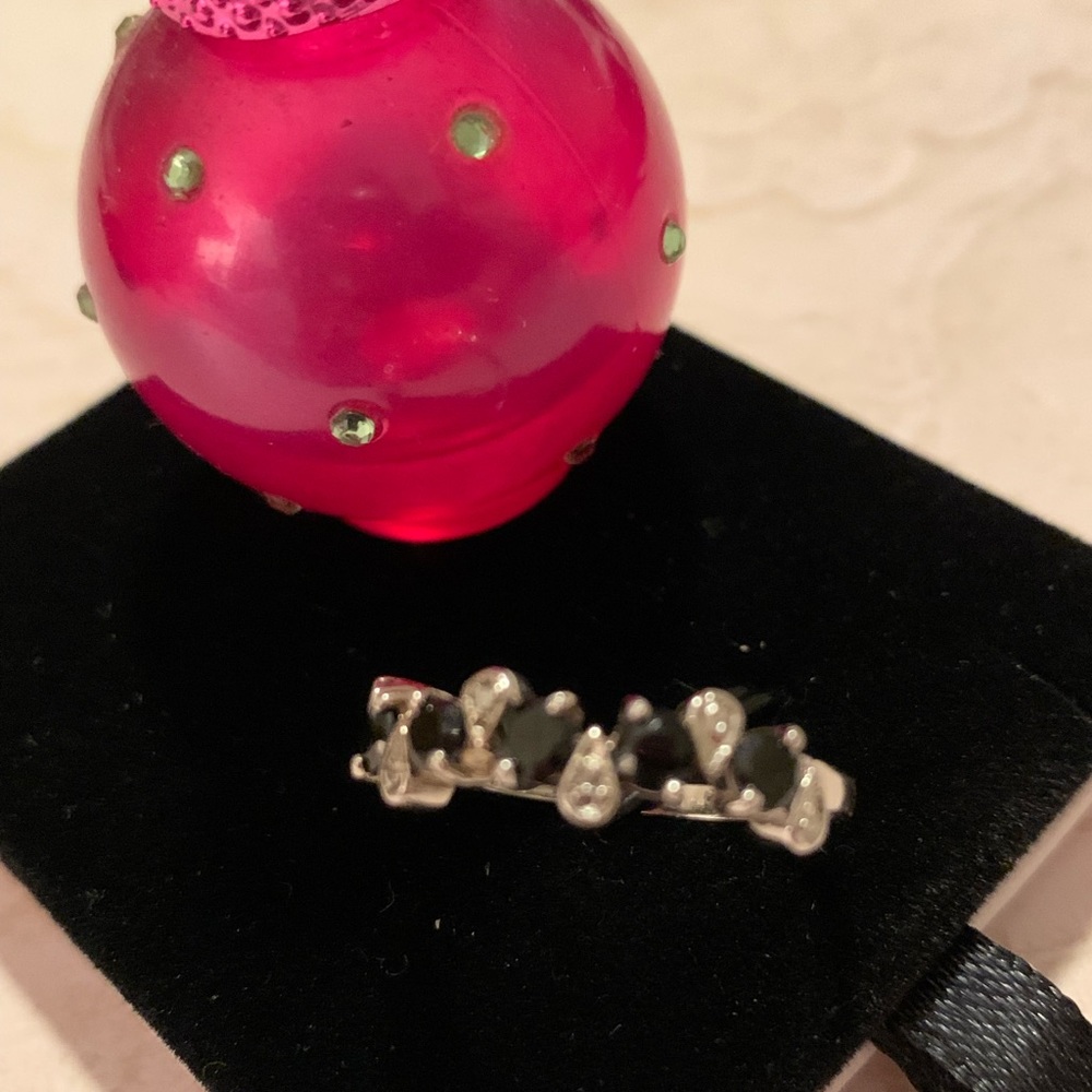 Genuine Black & White Diamond Accent Ring